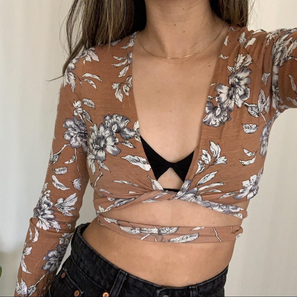 Nasty Gal Tie-Front Top
